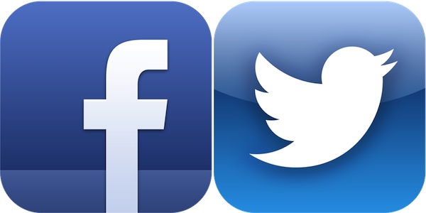 Facebook and Twitter logo Sketch freebie - Download free resource 