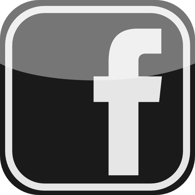 Facebook icon black and white png