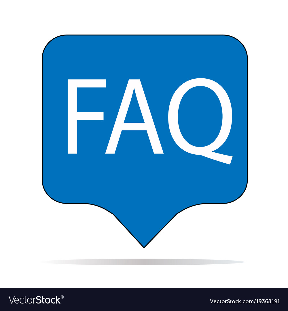 FAQ bubble icon on white background. Vector illustration. | Stock 