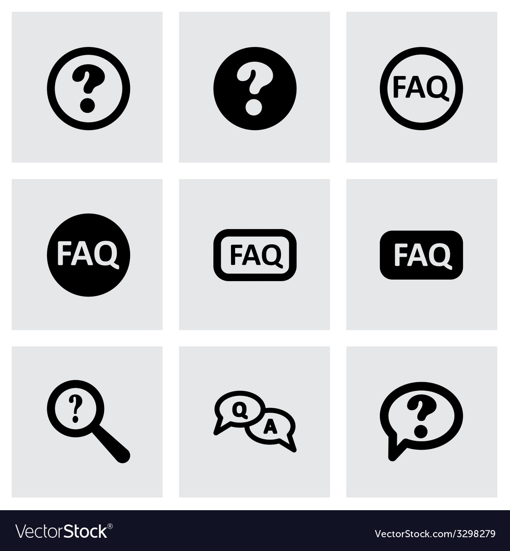 Vector faq/info icons set stock vector. Illustration of pictogram 