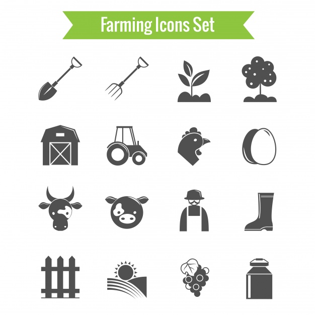 4 farmer icon packs - Vector icon packs - SVG, PSD, PNG, EPS 