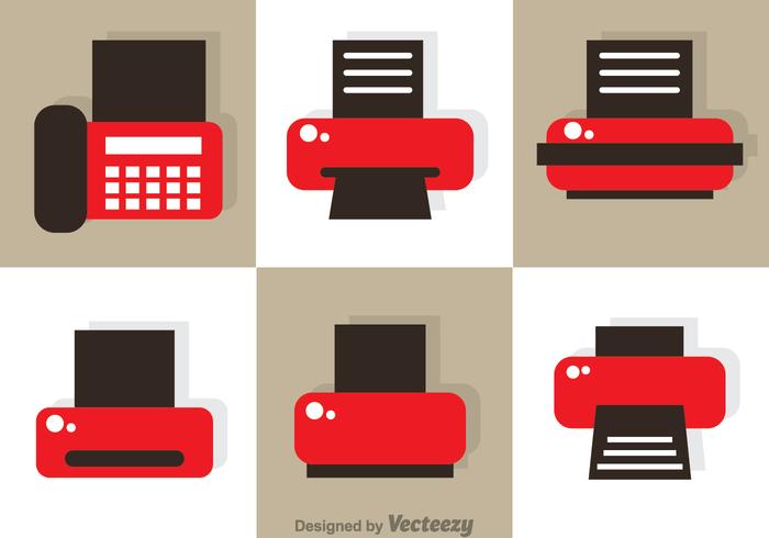 Printer solid icon fax and office Royalty Free Vector Image
