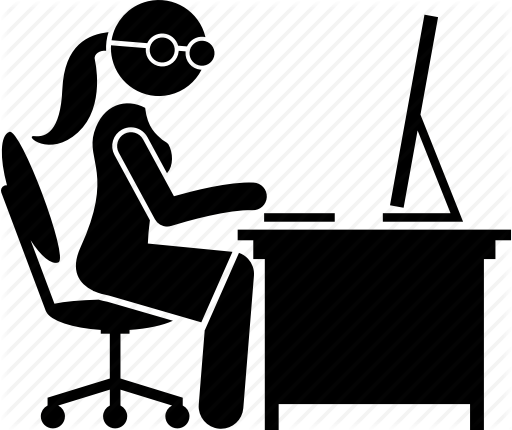 Sitting,Clip art,Furniture,Job,Office chair,Chair,Illustration,Reading,Graphics,Black-and-white