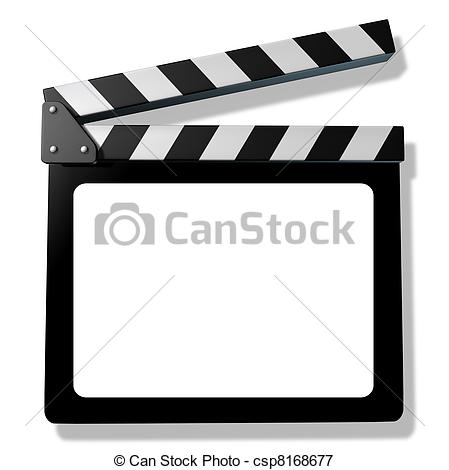 Simple icon of film slate - clapboard symbol Vector Image