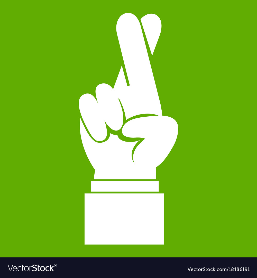 Crossed Fingers Icon - User Interface  Gesture Icons in SVG and 