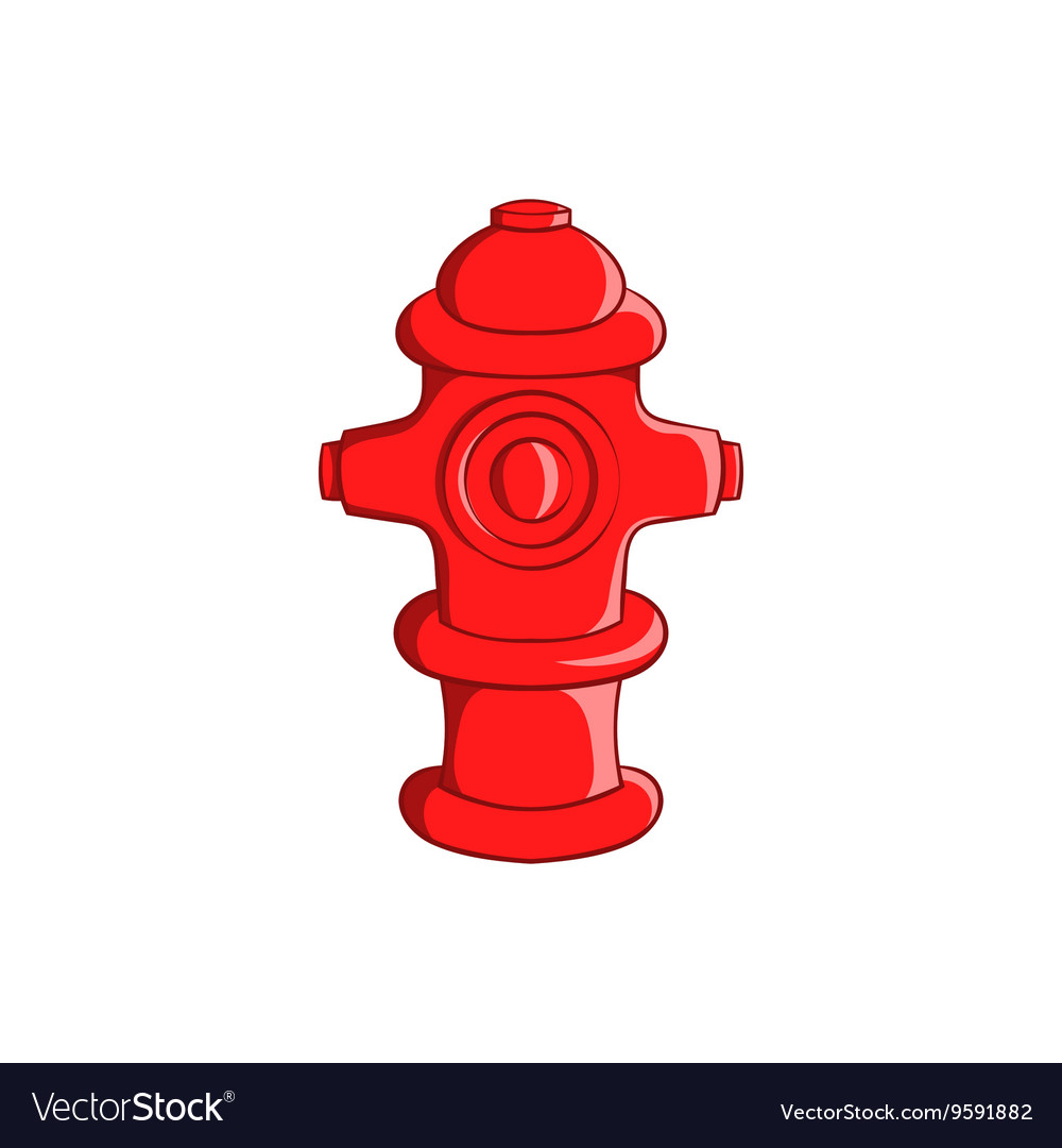 Red fire hydrant icon isolated on white Royalty Free Vector