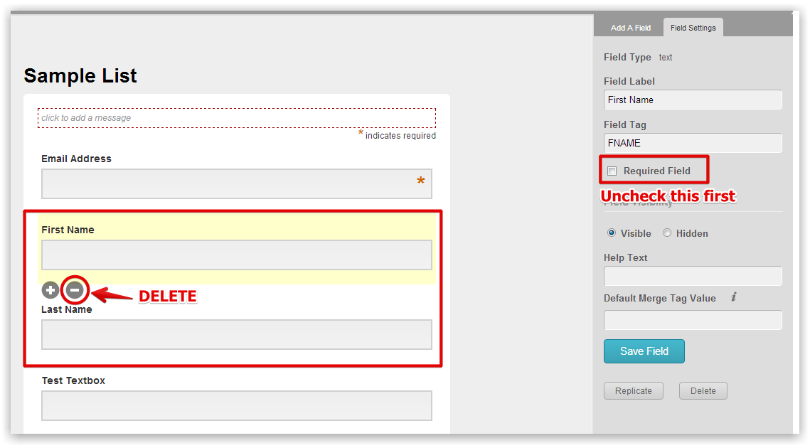 MailChimp Integration: Separating First Name and Last Name Field