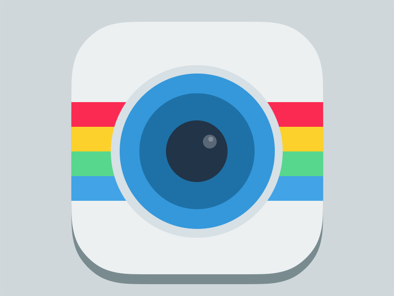 Instagram Icon - Flat Vintage Social Icons 