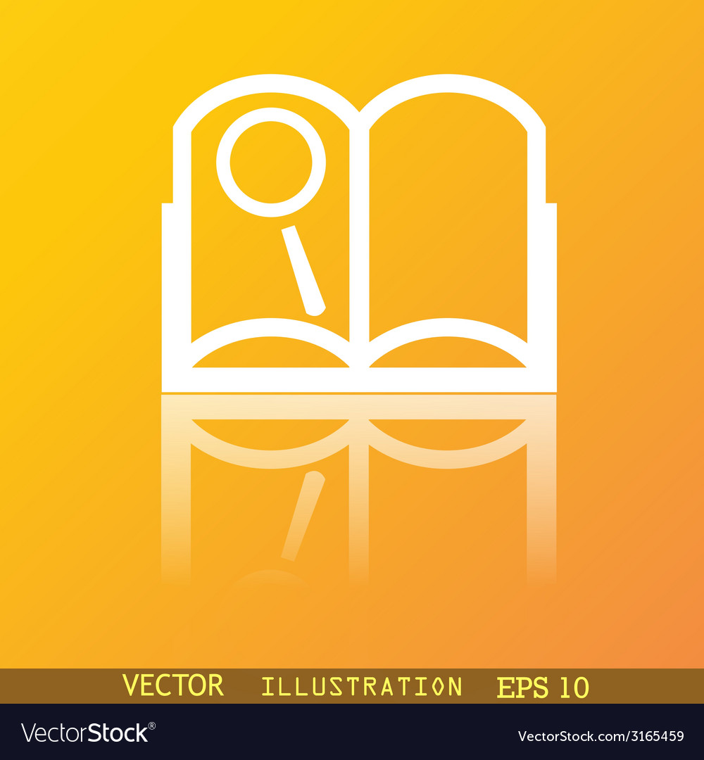 Flat design icon of Open book with bookmark in ui colors. Flat 