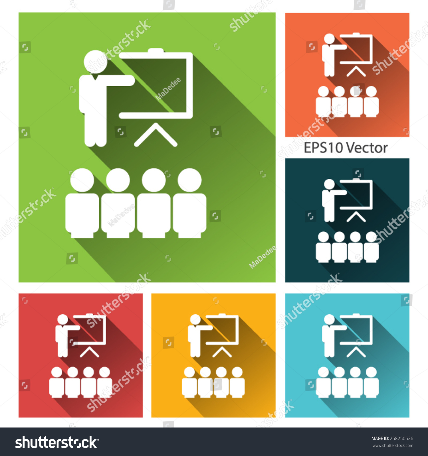 Flat Design Set Of Vector Line Icons Of Coaching Mentoring Train 