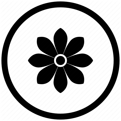 Black-and-white,Circle,Symbol,Logo,Plant,Petal,Clip art,Graphics,Flower