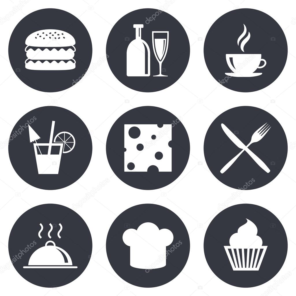 Trendy Food Drink Icon Set - Download Free Vector Art, Stock 