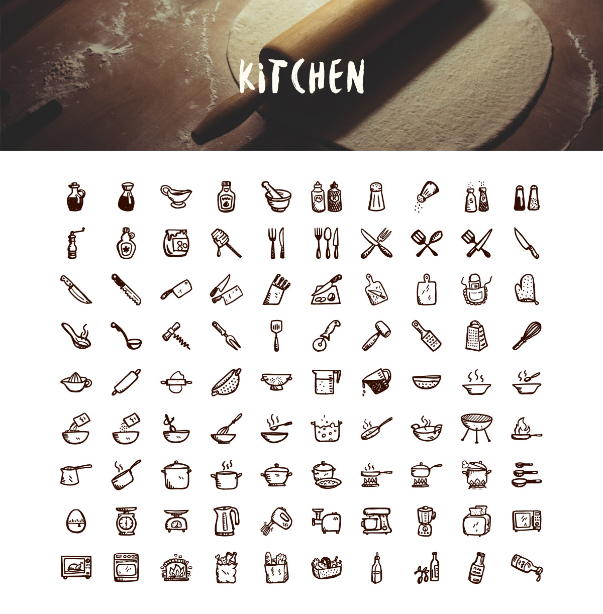 50 Awesome Kitchen, Food and Cooking Icon Sets - Hongkiat