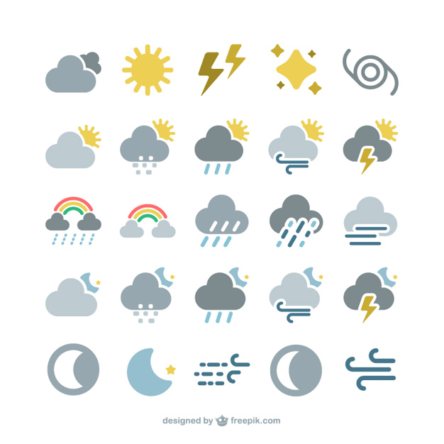 Weather forecast icon vector icons Free Weather forecast icon vector