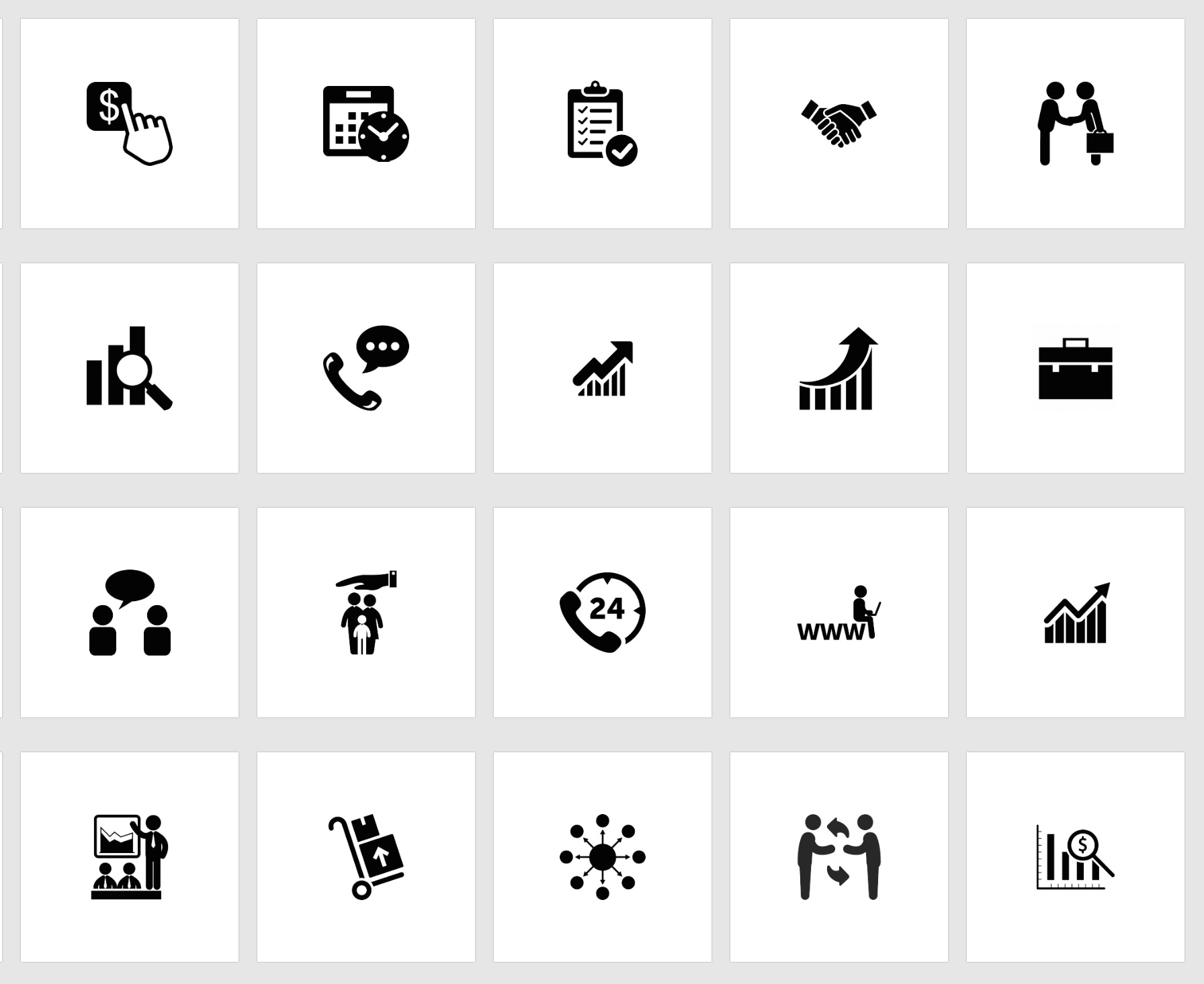 Coloful business icons Vector | Free Download