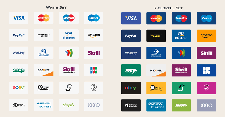 32 Free Credit Card Icons - Logo Graphics For Your Website.