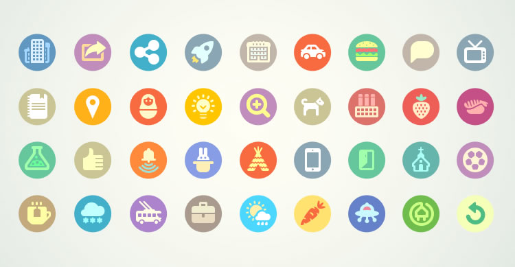 Free Flat Long Shadow Multimedia Icons | 1024 Px PNGs  Vector Ai File