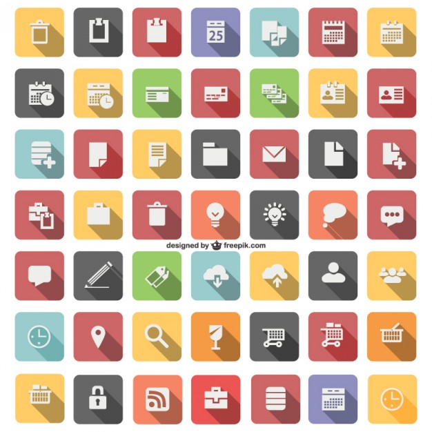 50 Gorgeous and Absolutely Free Flat Icon Sets