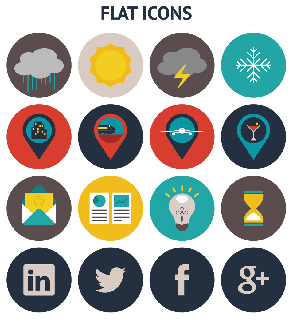 Simple graphic icons vector - Vector Icons free download