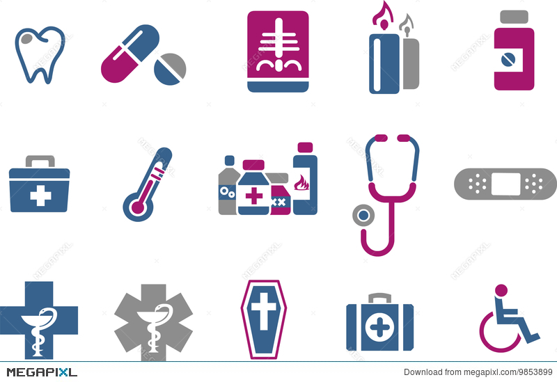 Health Care Icon Set Vector | Free Download