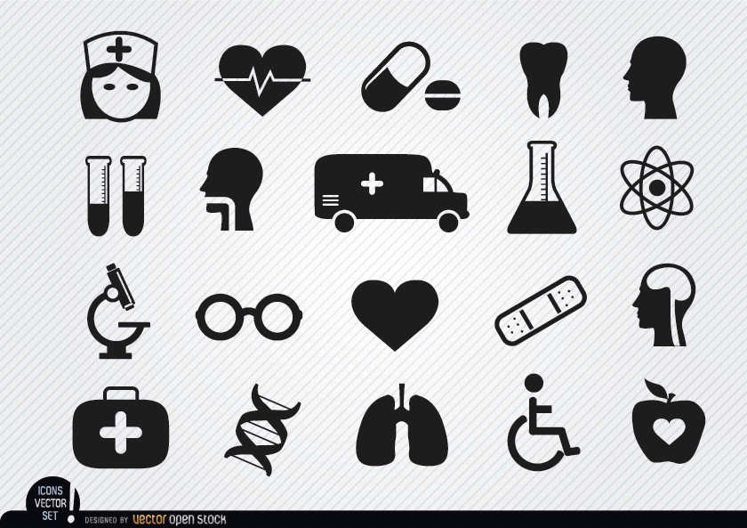 Free Medical and Health Vector Icons Free Vector / 4Vector