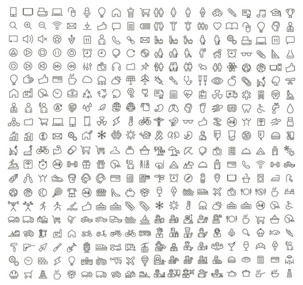 Flat icon set Vector | Free Download