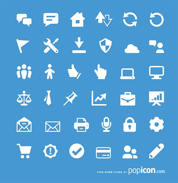 Free download: Modern long shadow icons | Webdesigner Depot