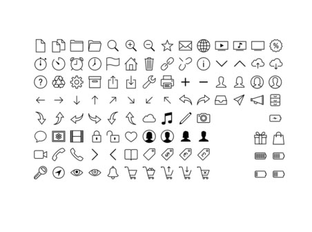 Free iOS 8 Icons Set (100 Icons) | Icon Sets  Collection 