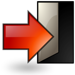 Free red logout icon - Download red logout icon