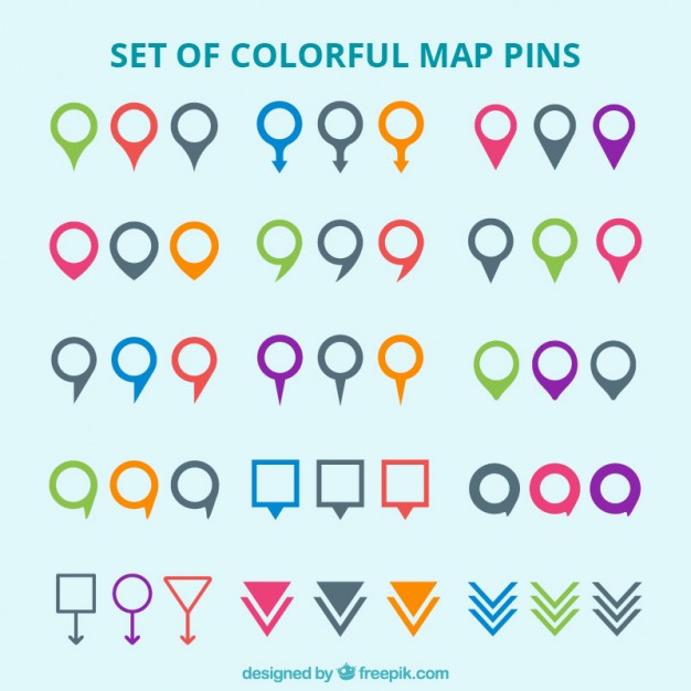 Map Pins Icon Pictogram logos / Location Pins Cartography Map Pin 