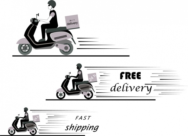 Free shipping delivery icon set Royalty Free Vector Image