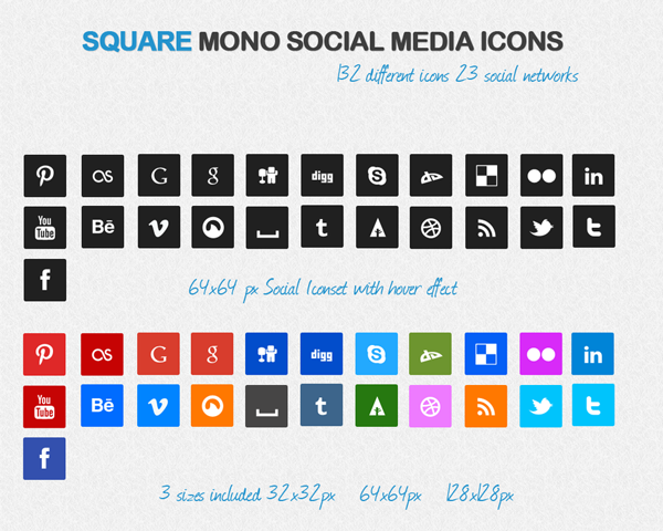 20 Free Square Icons | Get them now!