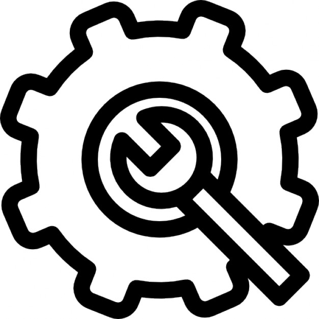 Gear And Wrench Icon Royalty Free Vector Image