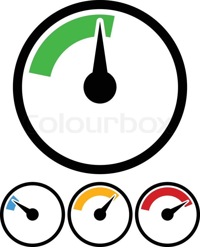 Tire Pressure Gage Icon  GL Stock Images