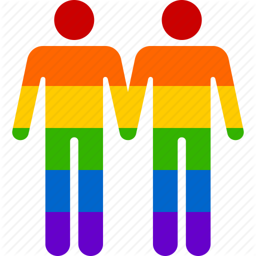 Gay / lesbian wedding icons set. Lesbian, gay marriage black 