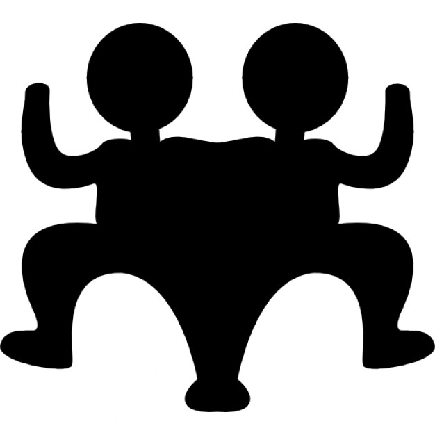 Gemini two twins heads symbol Icons | Free Download
