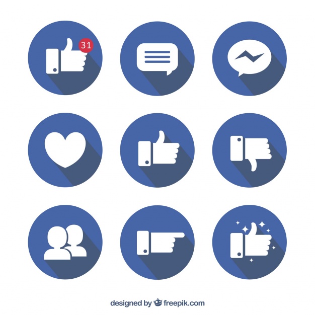 Facebook icon vector, download facebook F logo vector