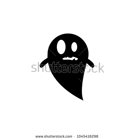 Sweet Ghost Icon Element Ghost Elements Stock Vector 1045456117 