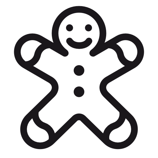 Gingerbread man flat icon new year and christmas Vector Image