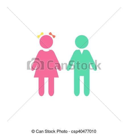 Girl Boy Icon Family Set Icons Stock Vector 529151971 - 