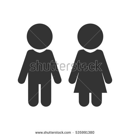 Girl and boy sketch icon.  Stock Vector  rastudio #142934675