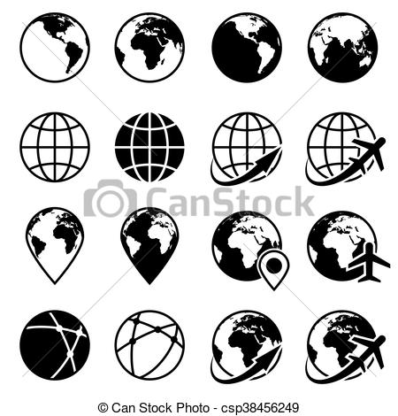 Globe icons Free vector in Adobe Illustrator ai ( .AI 