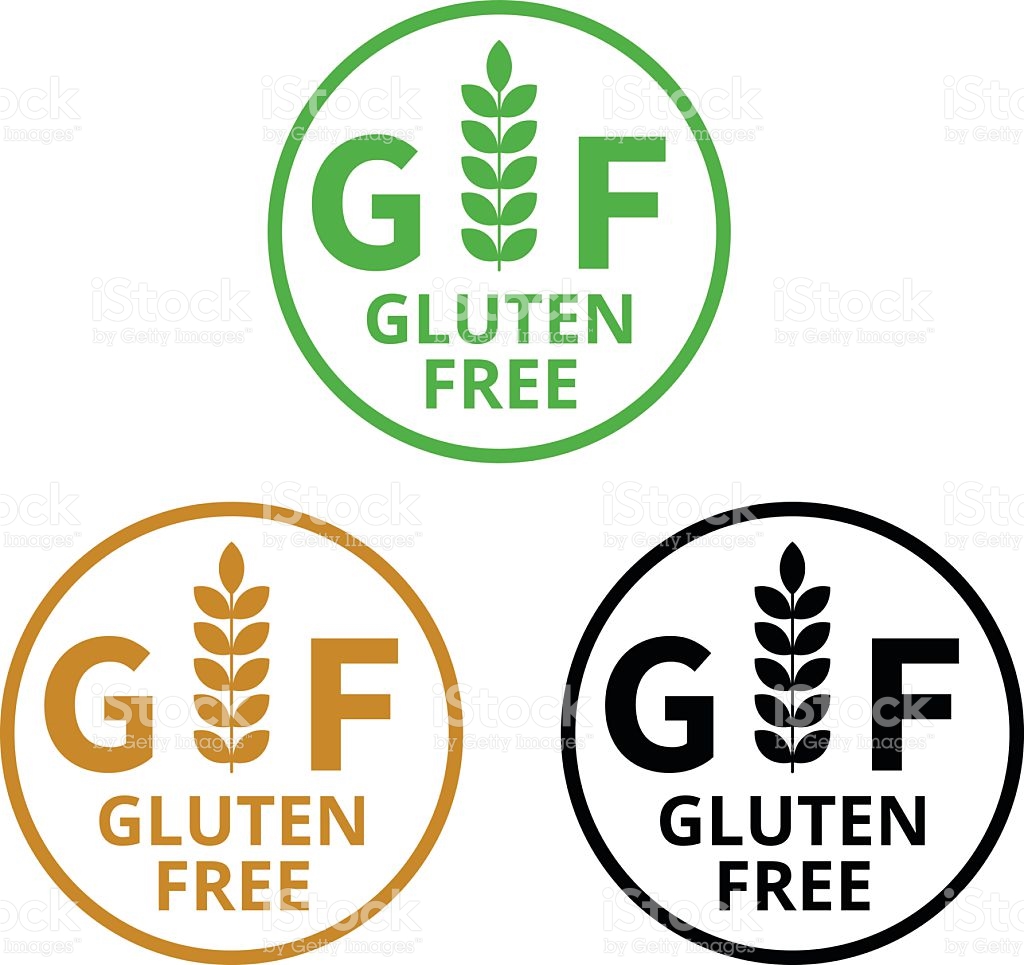 No Gluten Gluten Free Food Label Or Sticker Flat Icon Stock Vector 