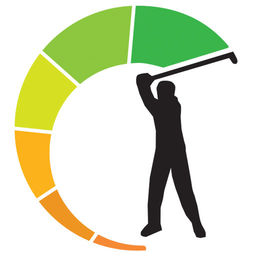 A silhouette of a man performing a golf swing. stock illustrations 