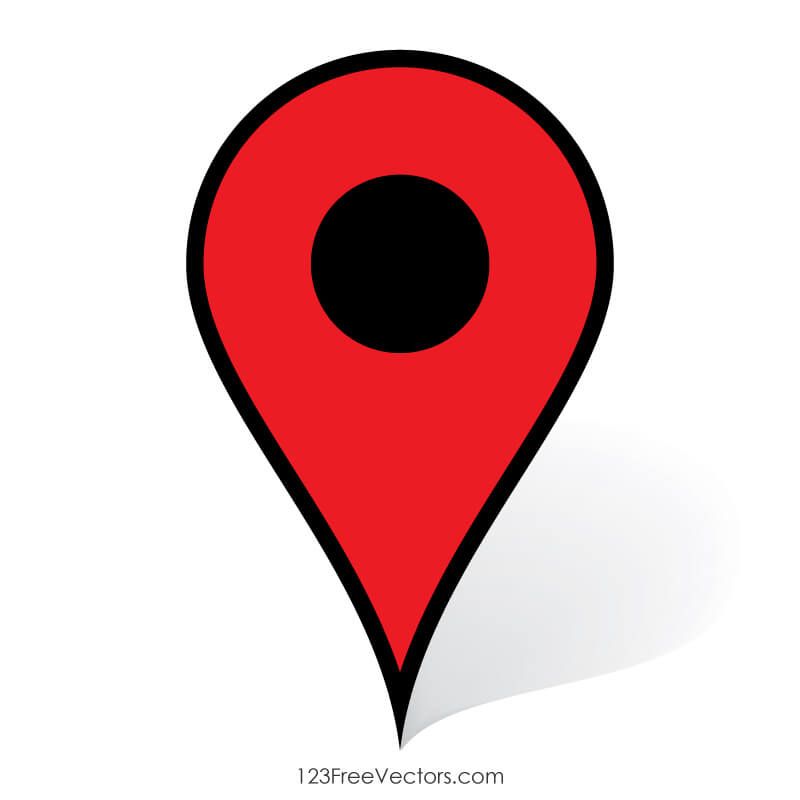 Simple location map pin icon light blue free vector data | SVG 