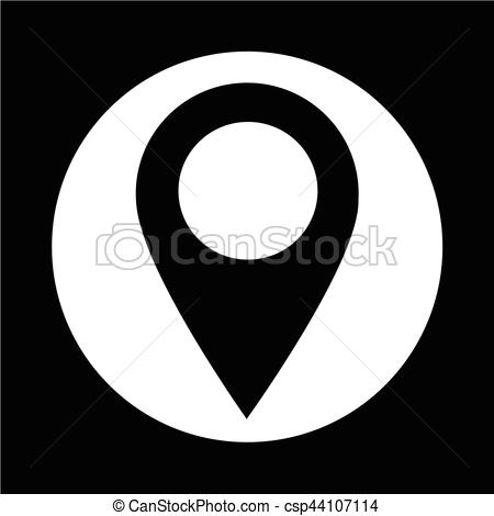 Vector of map pointer icon. gps location symbol. flat design 
