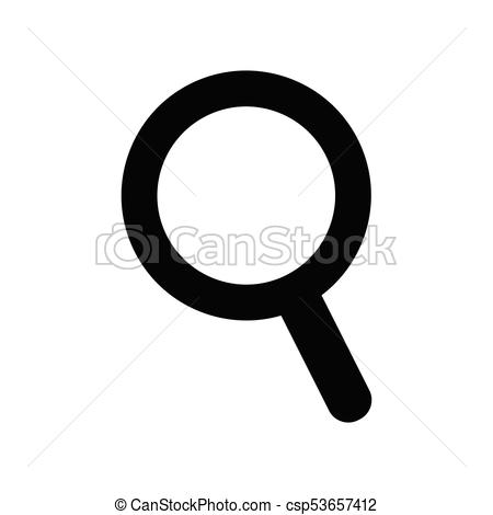 Illustration of magnifying glass icon on white background vector 
