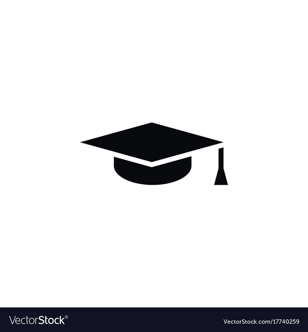 Graduation cap and book icon Royalty Free Vector Image