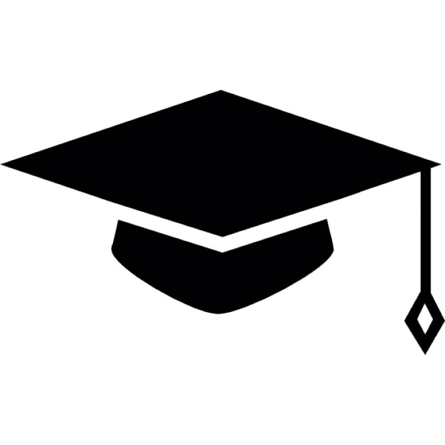Graduation hat round icon - Transparent PNG  SVG vector