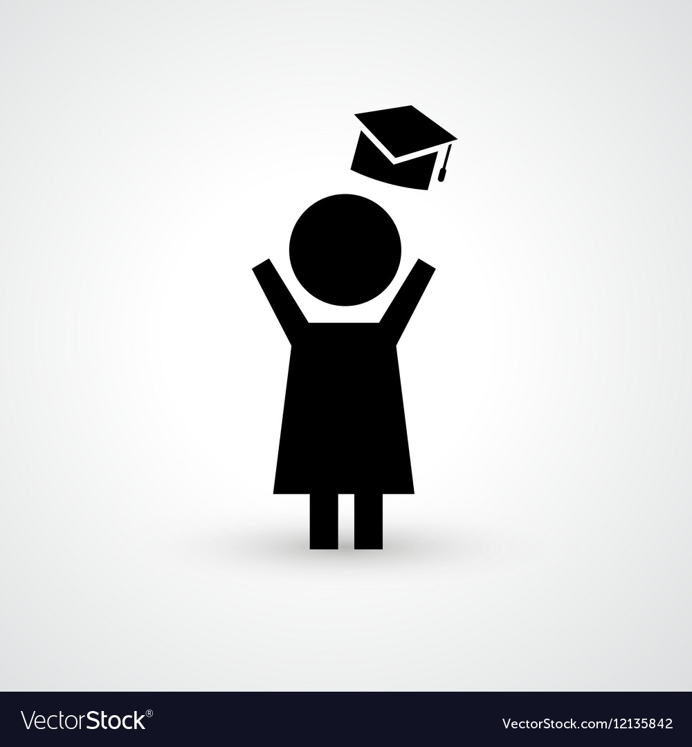 Silhouette Graduation Vector Icons - Download Free Vector Art 